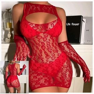 Lingerie with gloves